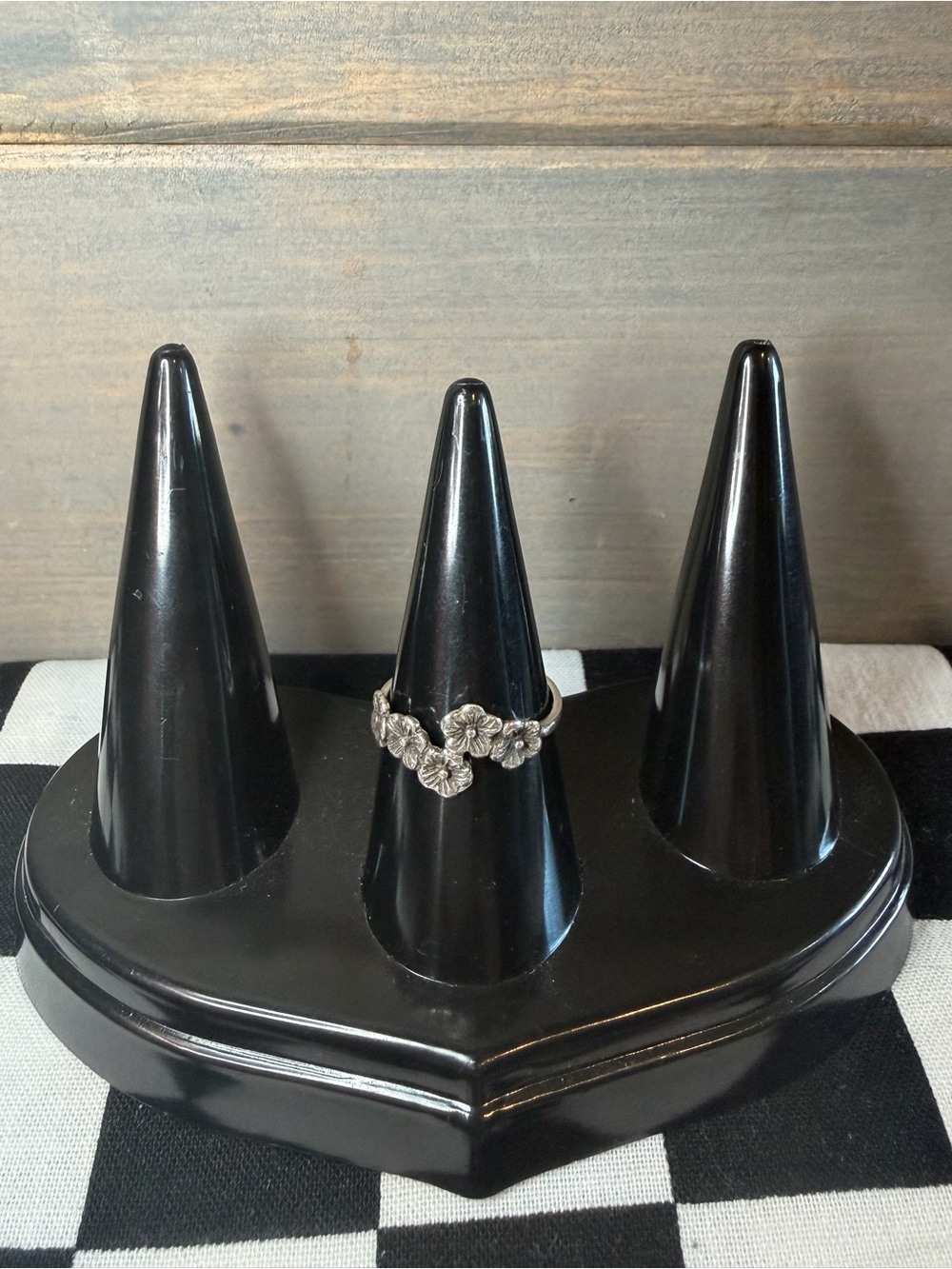 Sterling Silver Floral Ring